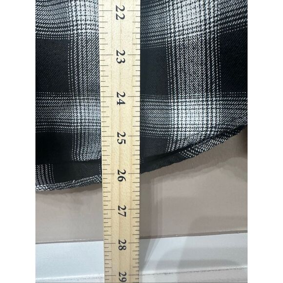 NWOT DIXXON Mickey Black & White Plaid Flannel Button Up Shirt Men's Medium - Picture 10 of 11